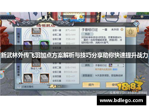 新武林外传飞羽加点方案解析与技巧分享助你快速提升战力 新武林外传飞羽加点方案解析与技巧分享助你快速提升战力